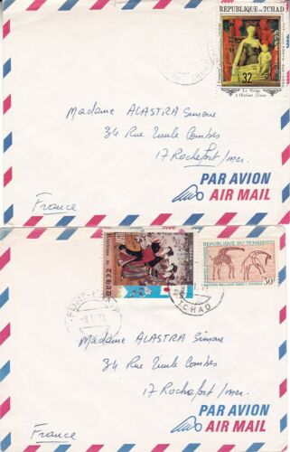 1971 Chad #149,#27i,#231g On Cover To France; Art,animal,religion Topical *d