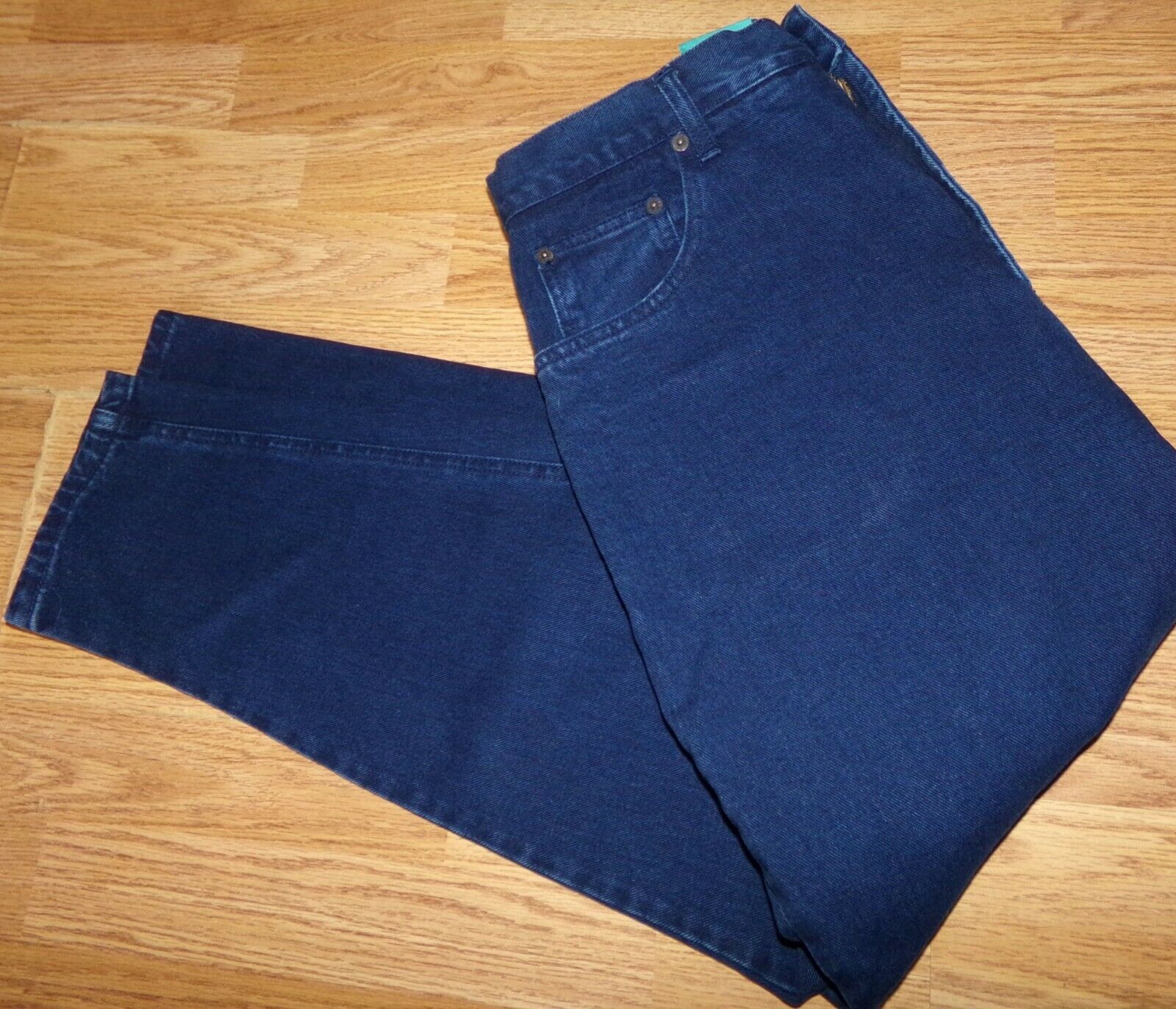 Nwt Merona Womens Size 16p Blue Jeans Relaxed Tapered Leg High Waist Vintage