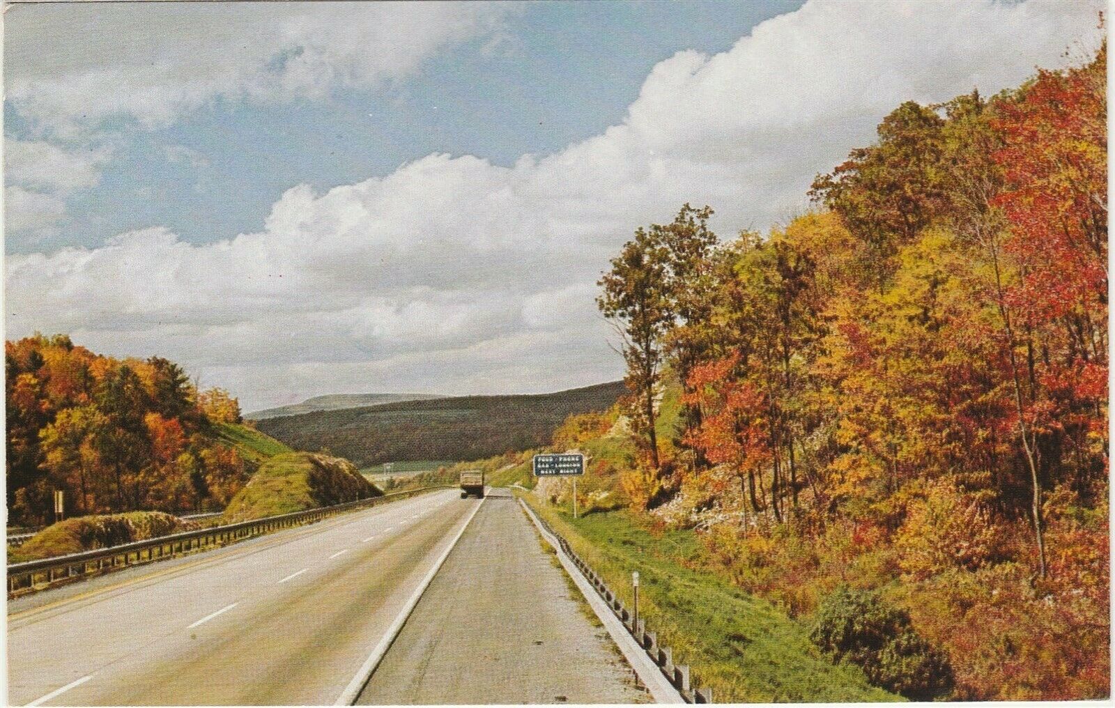 Interstate 80 Autumn Pennsylvania Pa 1984 Postcard Chrome