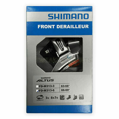 Shimano Altus Fd-m313-x6 Triple 3x 7/8-speed Front Derailleur - 28.6/31.8/34.9mm